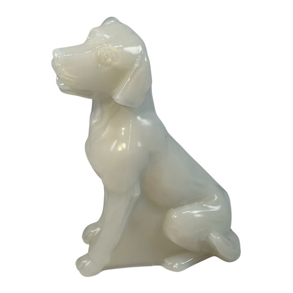 Mosser Glass Other - Mosser Labrador Art Glass White Lab Dog Figurine Paperweight USA New Hunt Pet